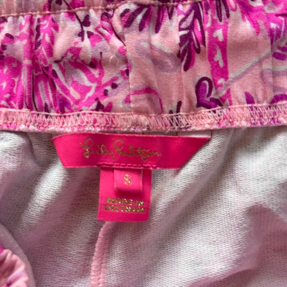 NWOT Lilly Pulitzer Valentine Print knit pant S - Picture 2 of 3